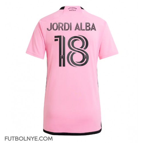 Camiseta Inter Miami Jordi Alba #18 Primera Equipación para mujer 2024-25 manga corta